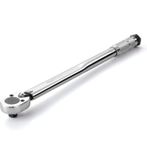 amazon basics 1/2-Inch Drive Click Torque Wrench - 20-150 ft.-lb, 27.1-203.5 Nm - Fixed Square (3100)