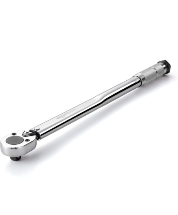 amazon basics 1/2-Inch Drive Click Torque Wrench - 20-150 ft.-lb, 27.1-203.5 Nm - Fixed Square (3100)