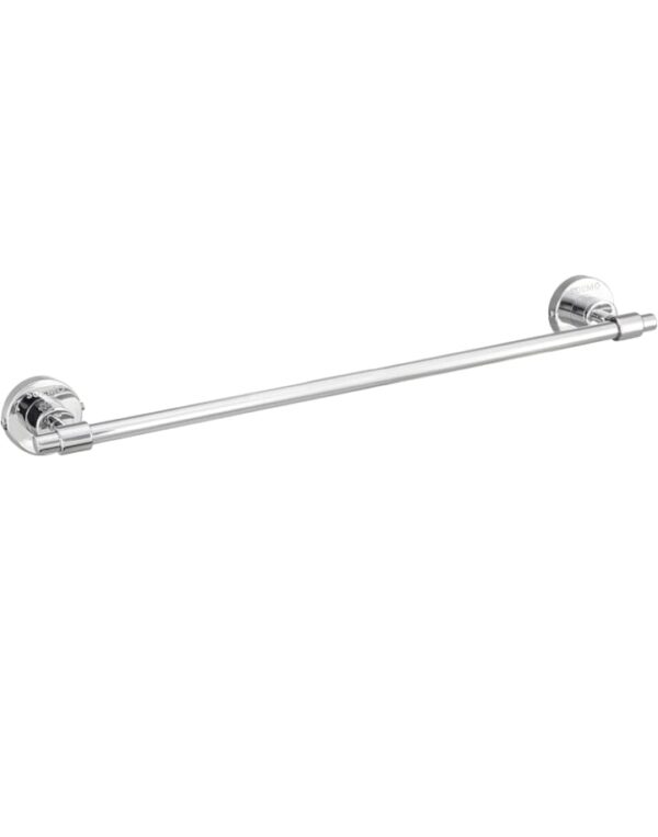 Amazon Brand - Solimo Premium Anti Rust Stainless Steel Folding Towel Rack with Hooks/Towel Rack for Bathroom/Towel Bar/Hanger/Bathroom Accessories | 304 Grade | 18 Inches (Chrome) (3099)