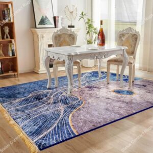 Status Contract Rugs for Living Room | (3ft x 5ft) (Print) Carpet for Living Room Decor | Anti Skid Backing Home Essentials | Boho Rugs for Living Room, ice Velvet, Multicolor, Rectangular ( 3156,3157,3158,3159)