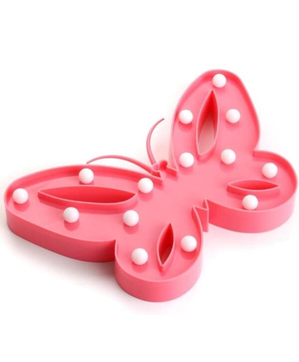 Quace Marquee Alphabet Number Sign Light Hanging Table Top Decoration for Party (Pink Butterfly) (1818) - Image 2