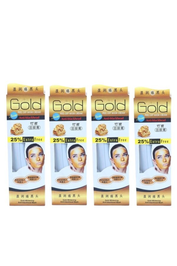 AROMA Gold whitening anti blackhead peel off Mask Cream Anti Blackhead (130 g)  peel off mask  PACK OF 4 ( EXP 12/25 )