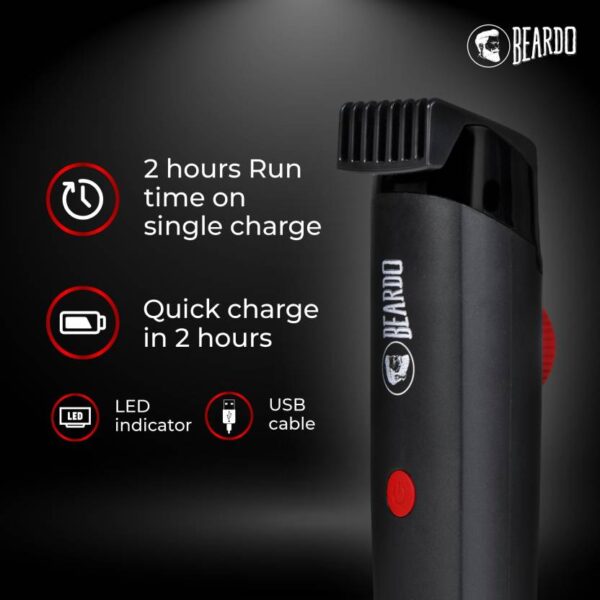 BEARDO BD-PMTM02 Trimmer 120 min Runtime 40 Length Settings  (Black) (7910) - Image 3