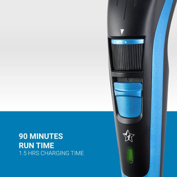 Flipkart SmartBuy ATC002 Trimmer 90 min Runtime 20 Length Settings  (Blue) (Brush not included) (7916) - Image 2