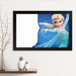 GADGETS WRAP Printed Photo Frame Matte Painting for Home Office Studio Living Room Decoration (14x11inch Black Framed) - Frozen Cartoon N.8397 (vivek) minar body damege frame