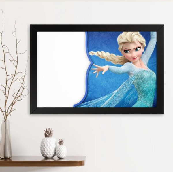 GADGETS WRAP Printed Photo Frame Matte Painting for Home Office Studio Living Room Decoration (14x11inch Black Framed) - Frozen Cartoon N.8397 (vivek) minar body damege frame