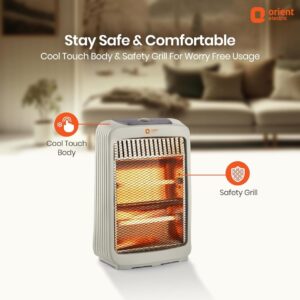 Orient Electric Stark Quartz Room Heater | 800 W Low Power Consumption | Tip-over Protection | 2 Heating Rods for Quick Heating | Cool Touch Body | 1 Year Warranty, White

N.8585. 8586 (vivek)