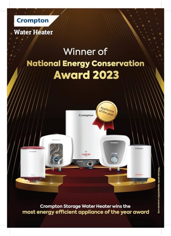 Crompton Arno Neo 15-L 5 Star Rated Storage Water Heater (Geyser) with Advanced 3 Level Safety, National Energy Conservation Award Winner 2023. minar body damege N.8684 (vivek) - Image 2