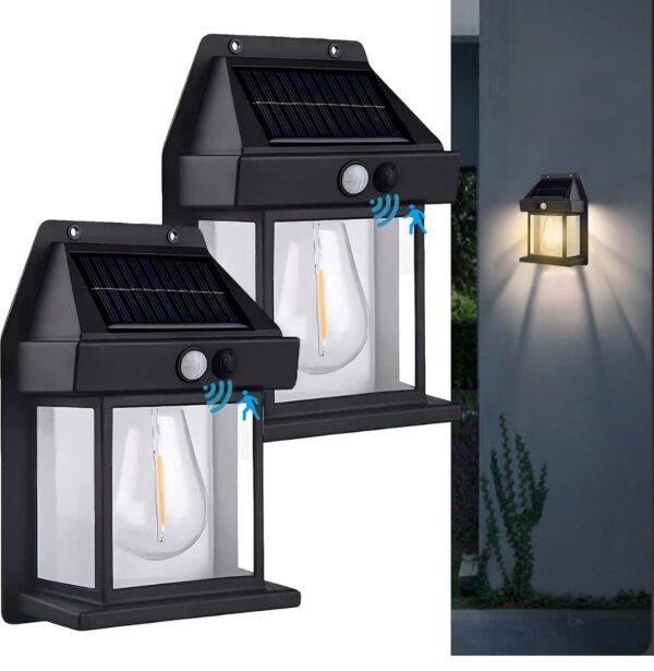 GIGAWATTS Solar Wall Lights Outdoor with Motion Sensor Auto Chargeable Dusk to Dawn Exterior LED Sconce Wireless Front Porch Lamps for Patio Garden Camping Light (Pack of 2, Warm Yellow)
N.7938. 7937(vivek) - Image 2