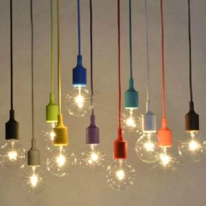 Adonai vintage edison tungsten decorative filament Bulb E27 holder pendants ceiling lamp Black Pack of 2 N.8278( vivek)