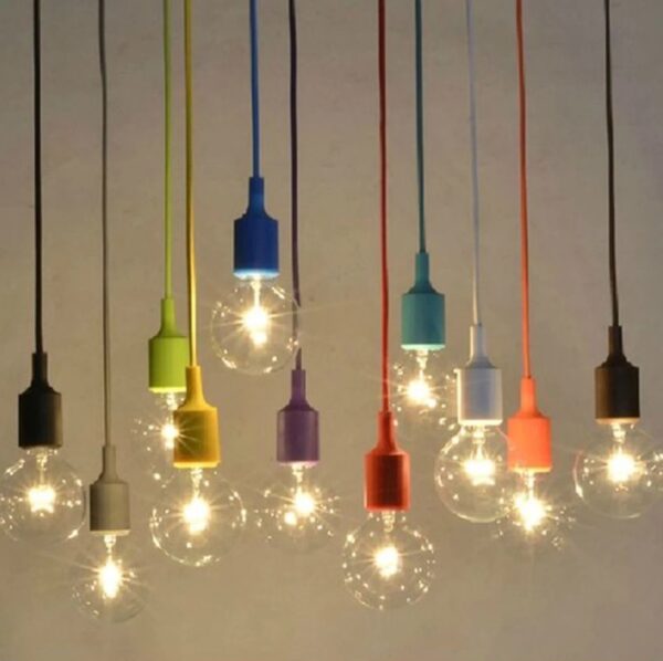 Adonai vintage edison tungsten decorative filament Bulb E27 holder pendants ceiling lamp Black Pack of 2 N.8278( vivek)