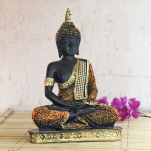 Craft Junction Polyresin Meditating Lord Buddha Showpiece 16.5 x 25 x 6.5 cm Multicolour, 1 Piece N.8281. 8283. 8284 8282( vivek)