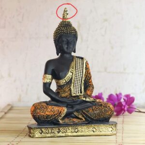 Craft Junction Polyresin Meditating Lord Buddha Showpiece 16.5 x 25 x 6.5 cm Multicolour, 1 Piece (Minar body damege) N.8280(vivek)