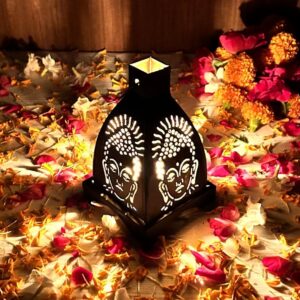 Buddha Hanging Tealight Holder, Buddha Shadow Tealight Holder for Home Decor, N.8302 (vivek)