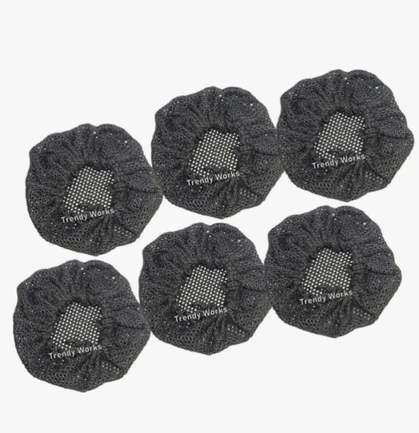 Trendy Works 6 Pieces Medium Hair Juda Net Bun Cover Ponytail Hair Accessories For Women, Girls (Black)
SHANI