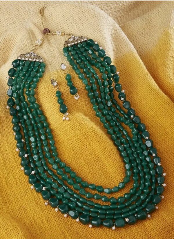 ZAVERI PEARLS Green Multi Layers Beaded Long Necklace & Earring Set For Women-ZPFK13749
SHANI (D61) - Image 5
