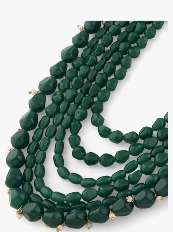 ZAVERI PEARLS Green Multi Layers Beaded Long Necklace & Earring Set For Women-ZPFK13749
SHANI (D61) - Image 3