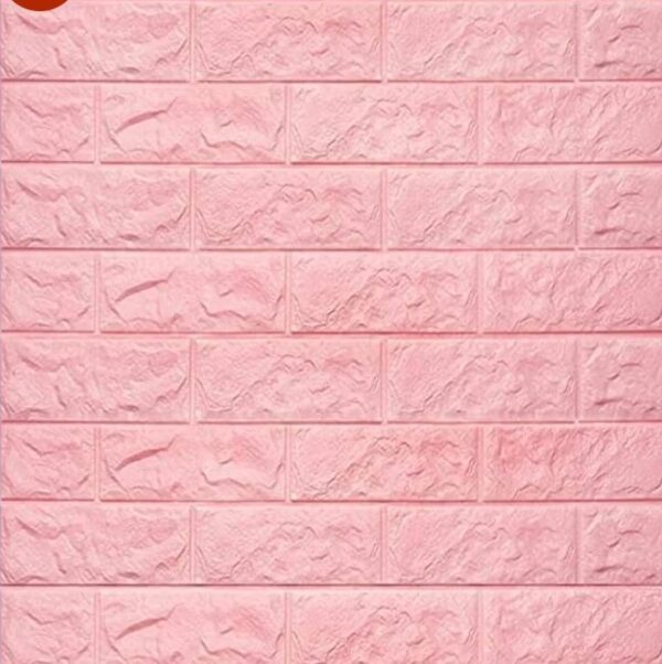 Barebeauty 3D Brick Wallpaper PE Foam self Adhesive Brick Design Wall Stickers/DIY Wallpaper for Home Hotel Living Room Bedroom Cafe Deco (70 x 77 cm, White) (Pink 1)
shani 8305 - Image 4