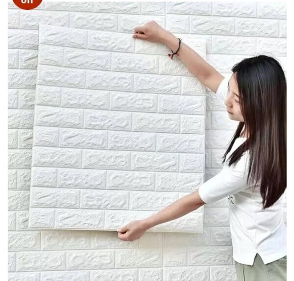 STL Self Adhesive PE Foam Brick Design 3D Wall Stickers/DIY Wallpaper Suitable for Home, Hotel, Living Room, Bedroom and Café Wall Décor - White (70 x 77cm, Pack of 1)
8307-8308 shani - Image 3