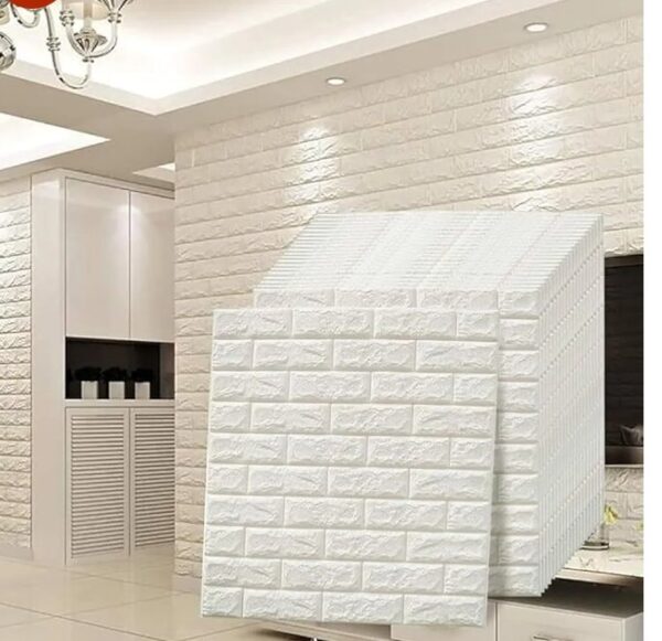 STL Self Adhesive PE Foam Brick Design 3D Wall Stickers/DIY Wallpaper Suitable for Home, Hotel, Living Room, Bedroom and Café Wall Décor - White (70 x 77cm, Pack of 1)
8307-8308 shani - Image 2