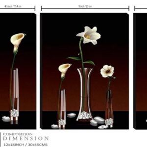 SAF paintings Set of 3 Flower Pot UV Textured Self adeshive Home Decorative Painting 18 Inch X 12 Inch SAF-JM4925
 shani 8304