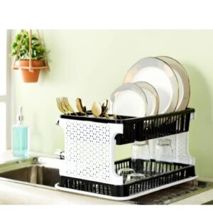 Clazkit Dish Drainer | Plastic Cutlery Holder | Drying Basket | Dish Drying Rack for Kitchen Utensils | Bartan Stand for Kitchen | 51 * 33 * 27.2 Centimeters | Black
Rajender. ,   8551