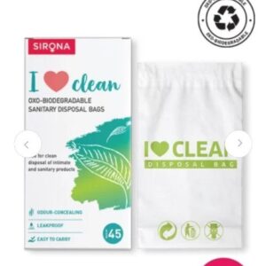 SIRQNA    PACK OF 45. SANITARY DISPOSAL BAGS 


RAJENDER 123
SET OF 20
EXPIRY 04/28
1@500/-