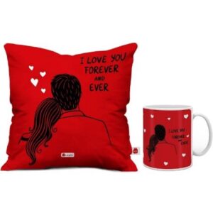Indigifts 1 Coffee Mug 325 ml | 1 Cushion Cover 12x12 inches| 1 Vacuum Packed Conjugated Fiber Filler (180 GMS Approx Filling) | Heart Shape Greeting Card Valentine Gift Hamper

Rajender ,  8271 (2)