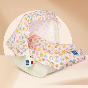 Mee Mee Cozy Baby Carry Cot, Rocking Chair with Soft Pada Cushioned, 3 Point Safety Lap Belt,4 in 1 Multi Purpose Capacity Upto 13 Kgs (Pink)