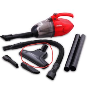 Eureka Forbes Compact 700 Watts Powerful Suction & Blower Vacuum Cleaner with Washable HEPA Filter & 6 Accessories,Compact,1 Year Warranty,Light Weight & Easy to use (Red & Black) ( Piece not included)( pic me mark kiya gya part nhi hai )(7851)