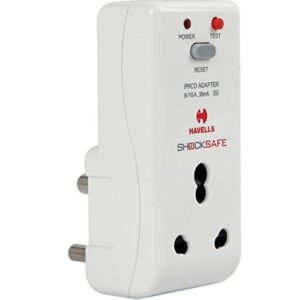 Havells Plastic 16A 30mA PRCD Adaptor (White)(6552)