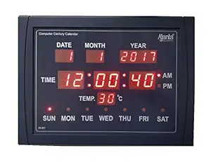 Ajanta - DC - 017 Blue Plastic Digital Wall Clock (39.8 cm x 29.8 cm x 3.2 cm, Blue)  6325