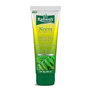 Torque Refresh Neem Face Wash for Acne & Pimples |Pure Neem Extract |Cleanses and Soothes skin| Suitable For All Skin Types 100ml (Pack of 6)(EXP -11/25)