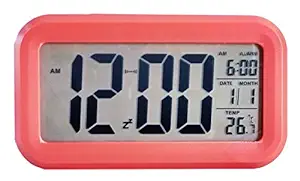 Ajanta Quartz Plastic Digital Alarm and Table clock, (13 x 8 x 4 cm, Red ODC 210)