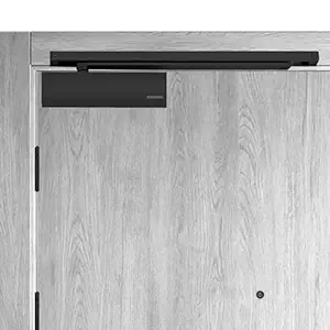 Buildskill Hydraulic Door Closer with Pelmet Arm & PVD Cover, Door Closer for Wooden Door, Aluminium, Automatic Door Closer for Home, Door Stopper, Adjustable Speed, 85 Kg, Matt Black (Pack of 1)(6963)