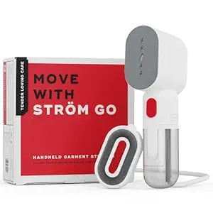 NUUK STROM GO Super Compact and Lightweight Travel Garment Steamer For Clothes | FREE Heat Resistant Travel Pouch | Vertical & Horizontal Steaming | 20g/min Steam | 30 Sec Heat Up | 100ml Water Tank(7135)