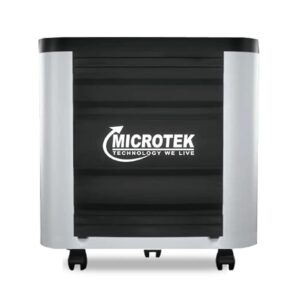 Microtek All in One Trolley for Single Tall Tubular Battery and Inverter | Durable, Plastic Material | Suitable for All Type Inverter-Batteries ( Grey )(6488) Body parts crack minar   Tyer not included