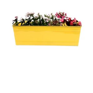TrustBasket Rectangular Railing Planter - Yellow (18 Inch)|Heavy Duty Highly Durable Plant containerGamla for Indoor Home Decor & Outdoor Balcony Garden ((Light green)  (Minor body dent) (7550 7551))
