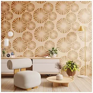 Kayra Decor Stencil for Wall Painting - Circle Wheel Floral Design Pack of 1, 16 inch x 24 inch (.6543)