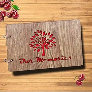Sehaz Artworks Our Memo Wooden Scrapbook Photo Album for Memorable Gift on Boyfriend Girlfriend Husband Wife Spouse Birthdays, Valentines Day, Anniversary, Monthsary for Couples Beige(6604) Minar foult