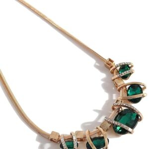 Shining Diva Fashion Latest Stylish Fancy Crystal Necklace for Women and Girls (Green)(15575np)  SHANI,212