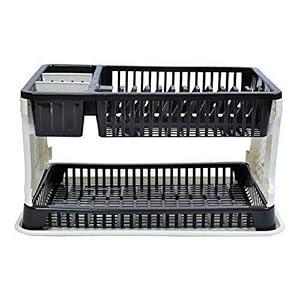 Elevea Kitchen Organizer Rack with Water Storing Tray/Dish Rack (CRACK HAI AS SHOWN IN PIC)