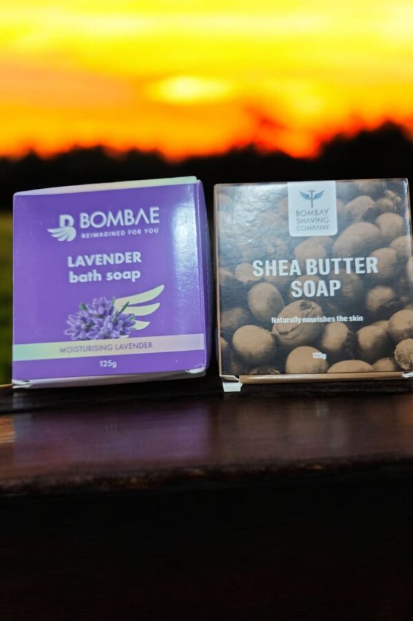 Bombay Shaving Company Shea Butter Moisturizing Bath Soap with Extra Virgin Coconut Oil and honey for dry skin,(LAVENDER BATH SOAP  )  125g (SET OF 8 PCS ) ( EXPIRY 08/25 ) - Image 2