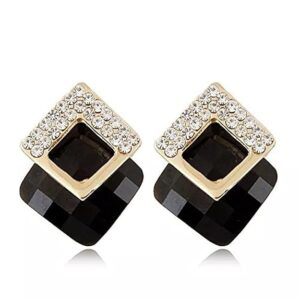 YouBella Jewellery for women earings Gold Plated Crystal Stud Tops Earrings for Girls and Women(SHANI 187))