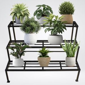 TrustBasket 3 Step Heavy Duty Plant Stand for Balcony | Pot Stand for Outdoor Plants | gamla Stand for Plants (7677)