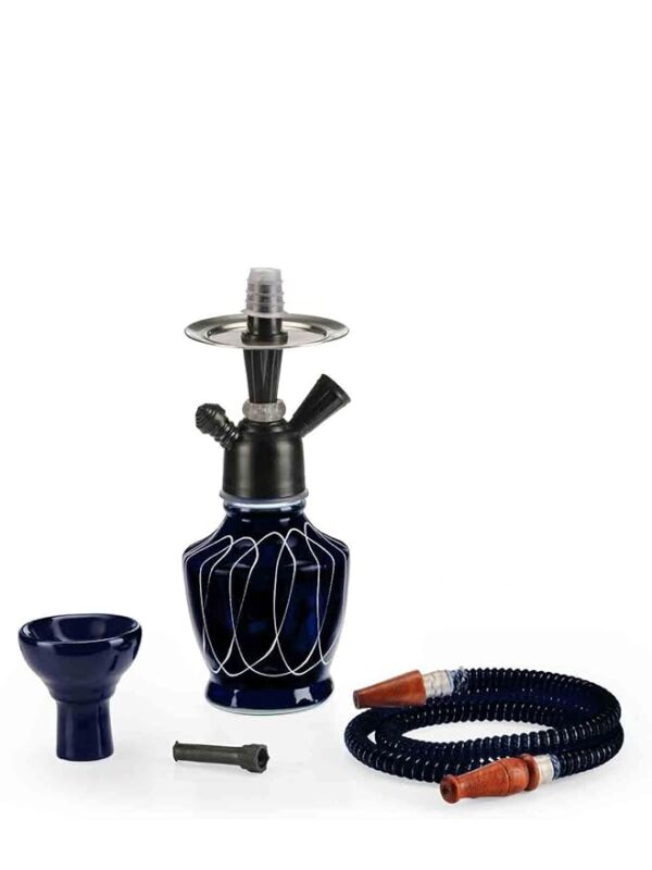 Basement Bazaar Mahi Glass Hookah (24.8 cm, Black)  ( 8530 ) - Image 3
