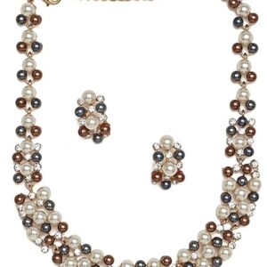 YOUBELLA Jewellery Gold Plated Choker Pearl Necklace Jewellery Set with Earrings for Girls and Women (YBNK_50347) (Gold)(SHANI 192)