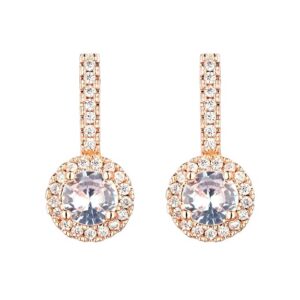 Yellow Chimes Earrings for Women and Girls Crystal Drop Rose Gold Toned Crystal Studded Clip on Earrings Birthday Gift for girls and women Anniversary Gift for Wife(SHANI 349)