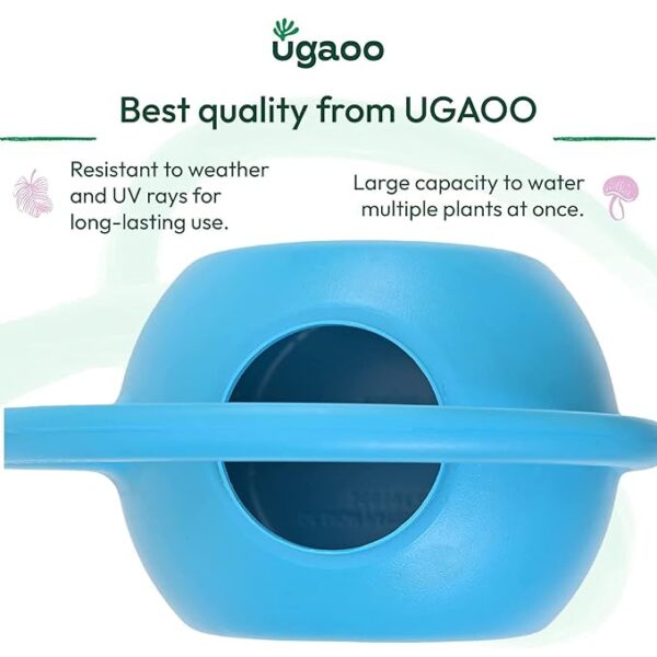 Ugaoo 5 Litre Large Plant Watering Can for Garden-Sky Blue (8201) - Image 3