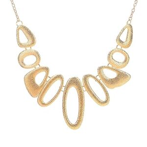 Shining Diva Fashion Latest Stylish Rose Gold Tulip Design Earrings Necklace Jewellery Set For Women (10103s)(SHANI 135)